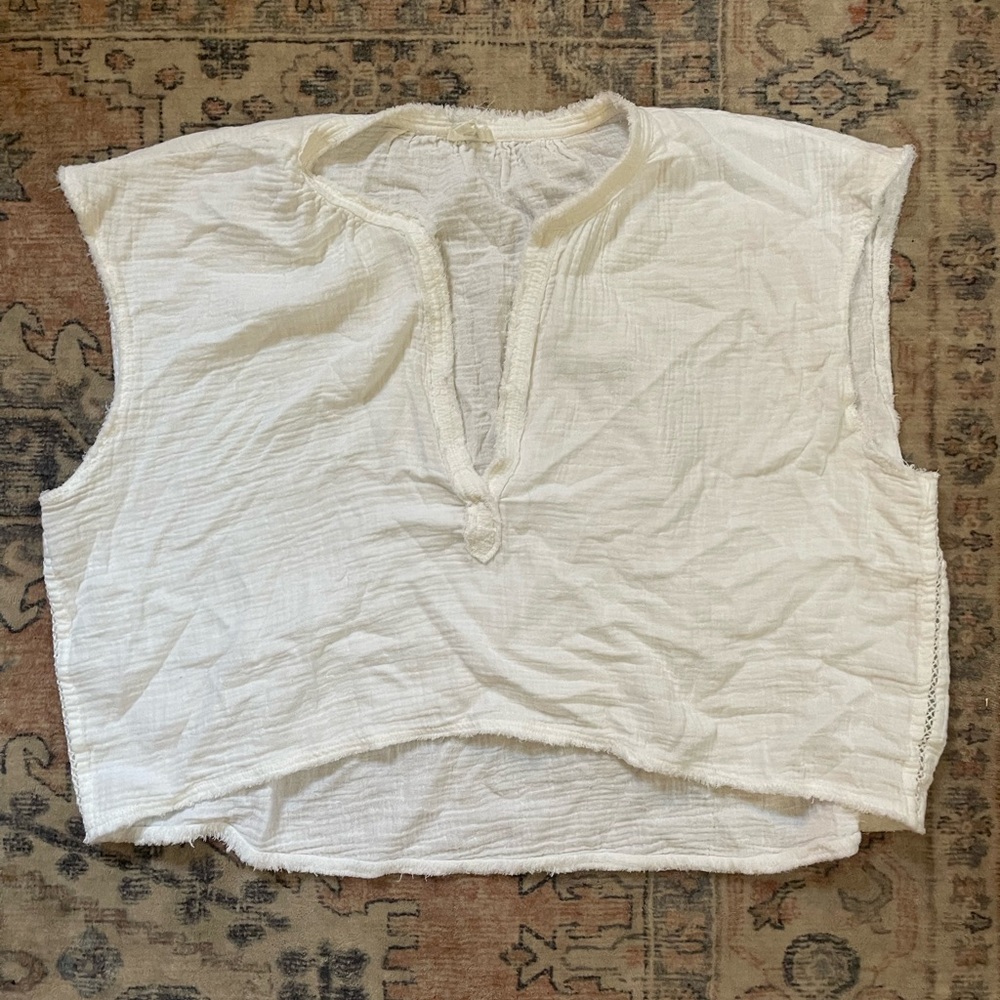 Aerie Pool to Party Cropped Shirt